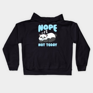 Cute & Funny Nope Not Today Lazy Panda Sleepy Kids Hoodie